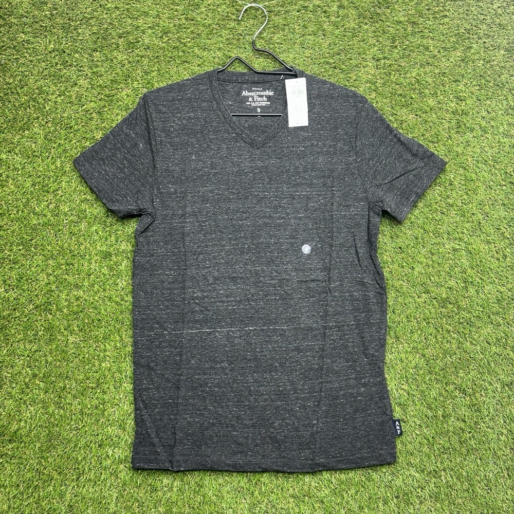 Abercrombie & Fitch Shirt Mens Small V-Neck Cotton Short Sleeve Muscle NWT